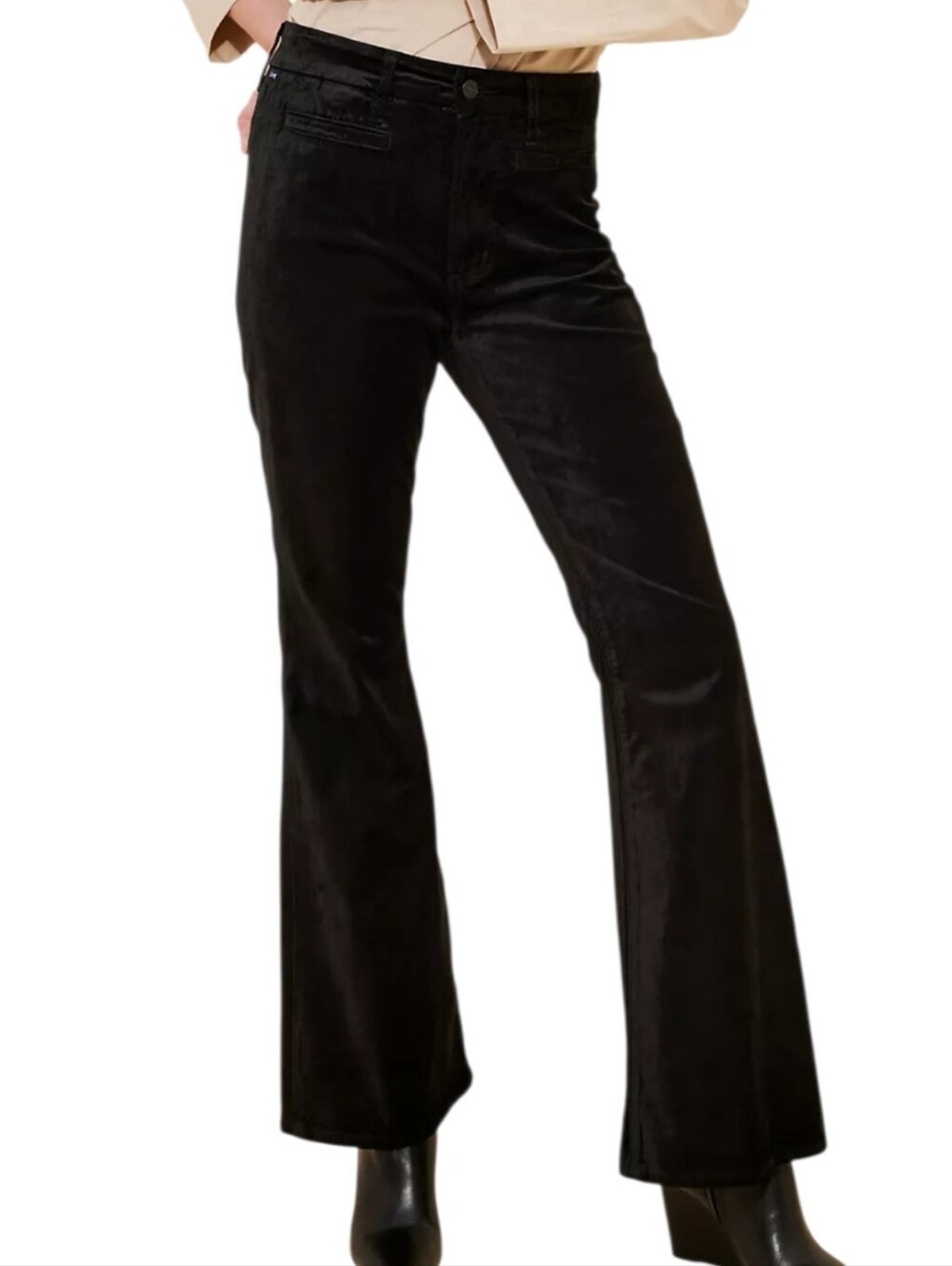 Citizens Of Humanity Anthro Lilah Black Velvet Flare Jeans Size 25
